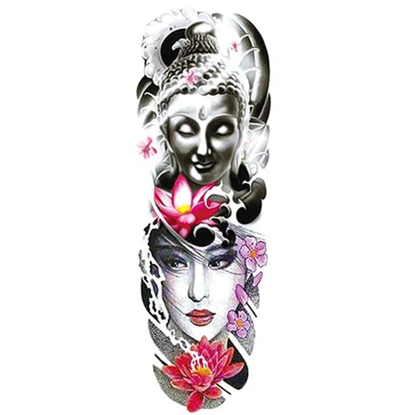 Tatouage-Bouddha-Rose-Lotus