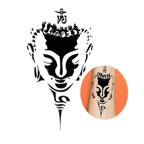 Tête-Bouddha-Tatouage