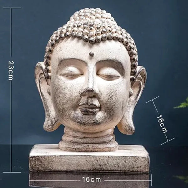 Tête-de-Bouddha-Intérieur-Résine-23-cm