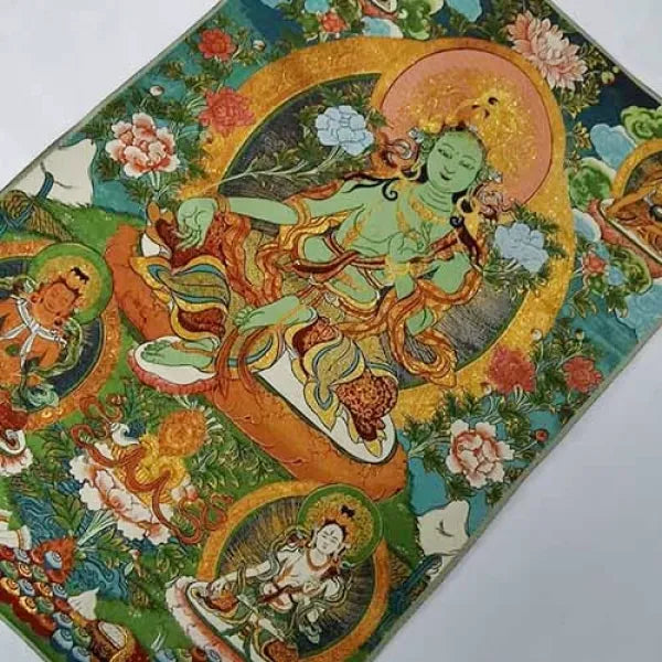 Thangka-Décoration-Murale-Tara-Verte