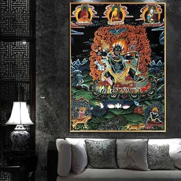 Toile-Peinture-Thangka-Vajrapani-Haute-Qualité