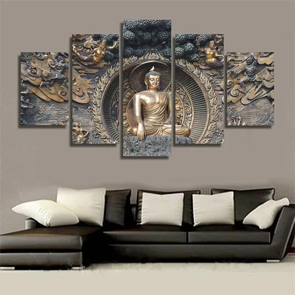 Toile-bouddha-5-parties