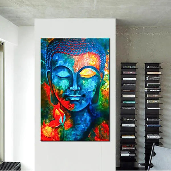 Toile-bouddha-coloree
