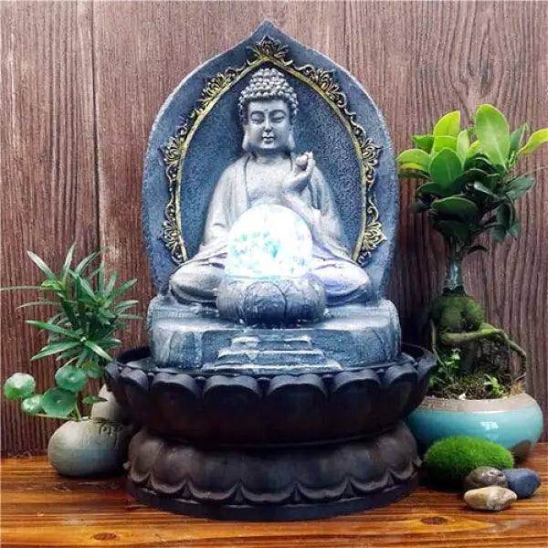 fontaine-avec-bouddha-et-boule-lumineuse