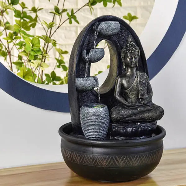 fontaine-eau-cascade-statue-eclairage-led-japonais
