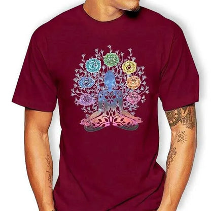 T-Shirt-Bouddha-Rouge-Yoga