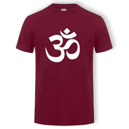 T-Shirt-Mantra-Om-Bordeau-Rouge