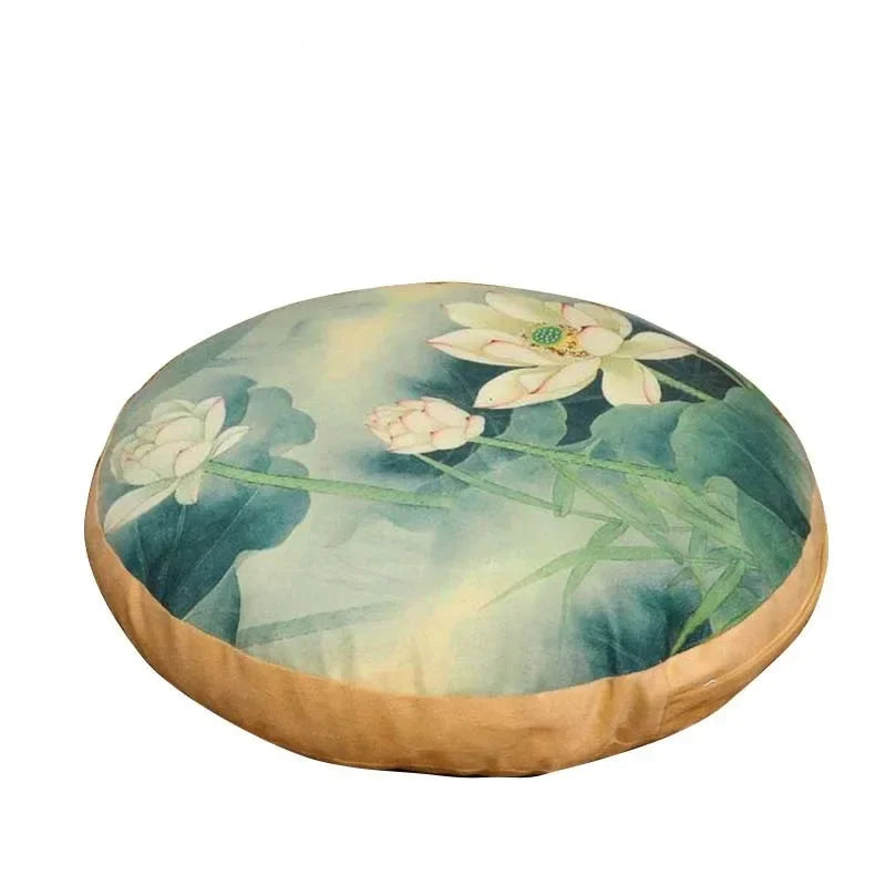 coussin-meditation-rond-motif-fleur