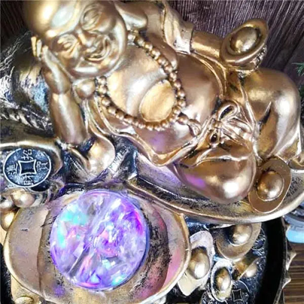    fontaine-Relaxante-bouddha-rieur-boule-lumière