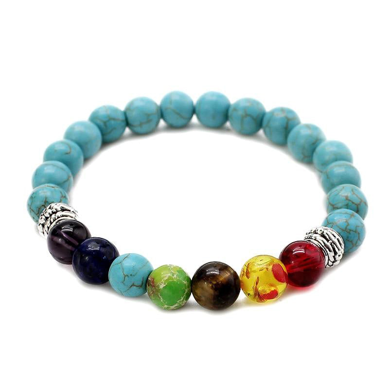 Bracelet-7-chakras-Bouddhiste-turquoise