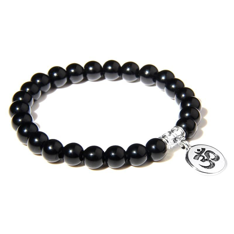 Bracelet-Bouddhiste-avec-perles-noires
