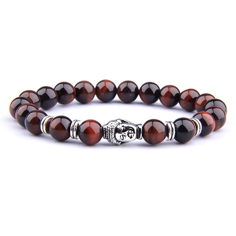 Bracelet-perle-oeil-de-tigre-rouge-Bouddhiste