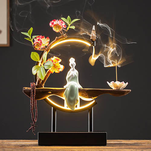 Decoration-Lampe-Bouddha-avec-Encens