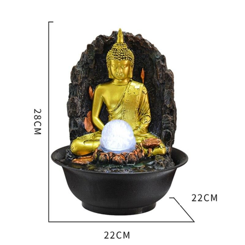 Dimensions-fontaine-bouddha-avec-boule
