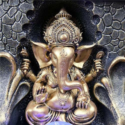     Fontaine-Décoration-Statue-Divinité-Ganesh