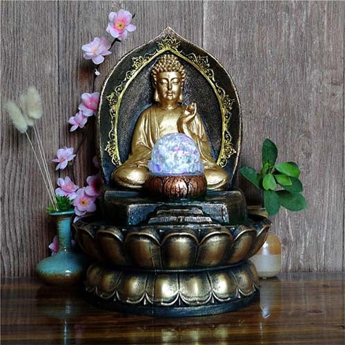    Fontaine-Méditation-Visage-Bouddha