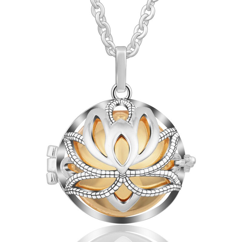 Pendentif Bouddha en Argent avec une Fleur de Lotus