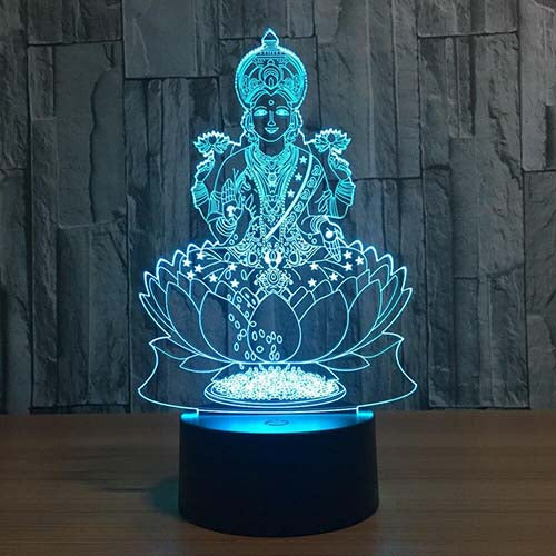 Lampe-Déco-Bouddha-Bleu