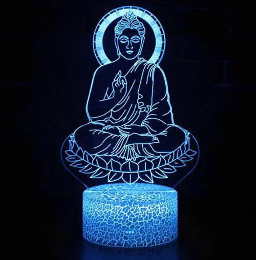 Lampe-LED-Bouddha-Méditation