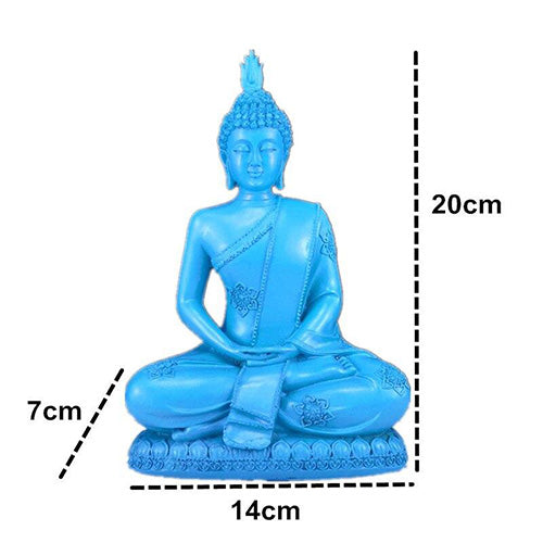 Sculpture-Bouddha-Couleur-Bleu