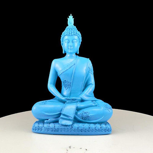 Statue-Divinité-Bouddhiste-Bleue