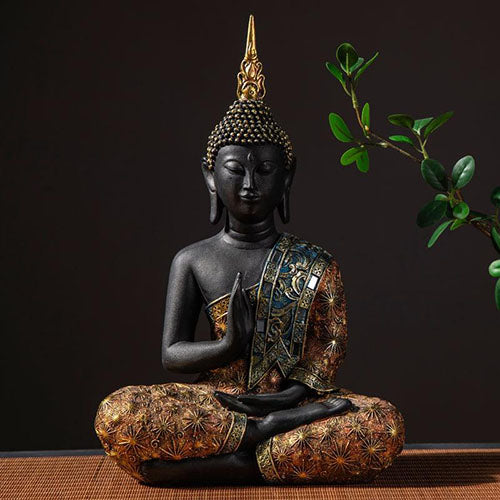 Statue-Divinité-Bouddhiste-méditation