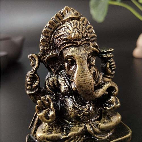 Statue-Ganesh-Bronze-Résine