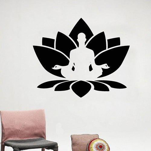 Sticker-Bouddha-Assis-Lotus