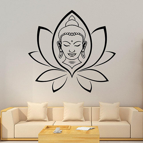 Sticker-Lotus-avec-Bouddha
