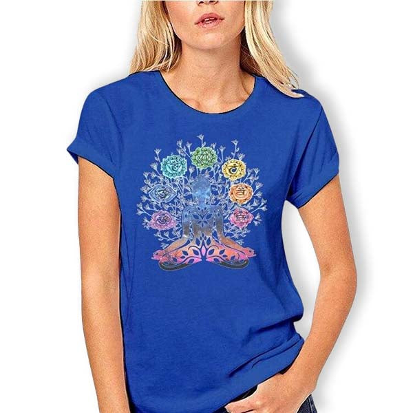 T-Shirt-Bleu-Ciel-Yoga-Chakra