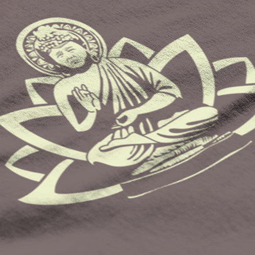    T-Shirt-Motif-Bouddha-et-Lotus