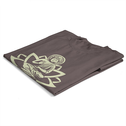 T-shirt-Divinité-Bouddhiste-et-Lotus