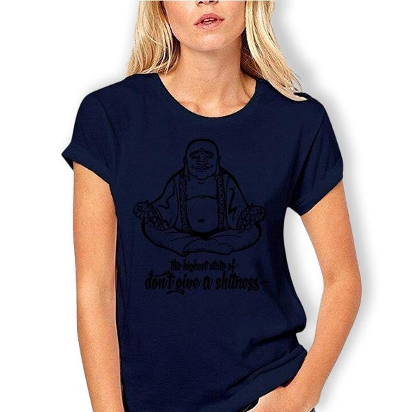    T-shirt-Fille-Bleu-Bouddha-Rieur