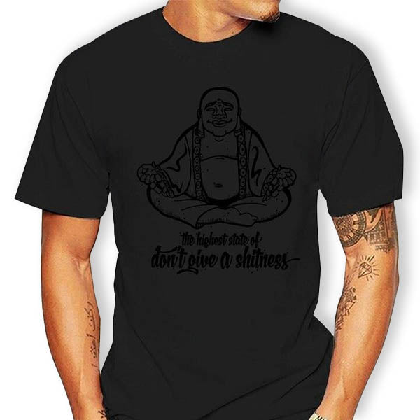 T-shirt-Noir-Bouddha-rieur