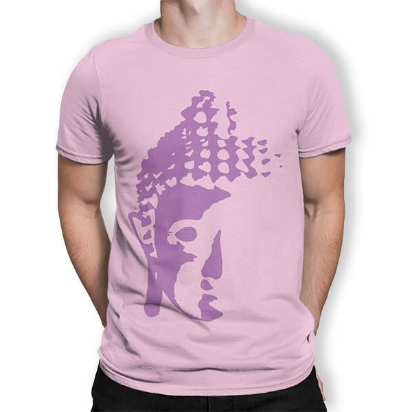 T-shirt-Rose-avec-Tête-Bouddha