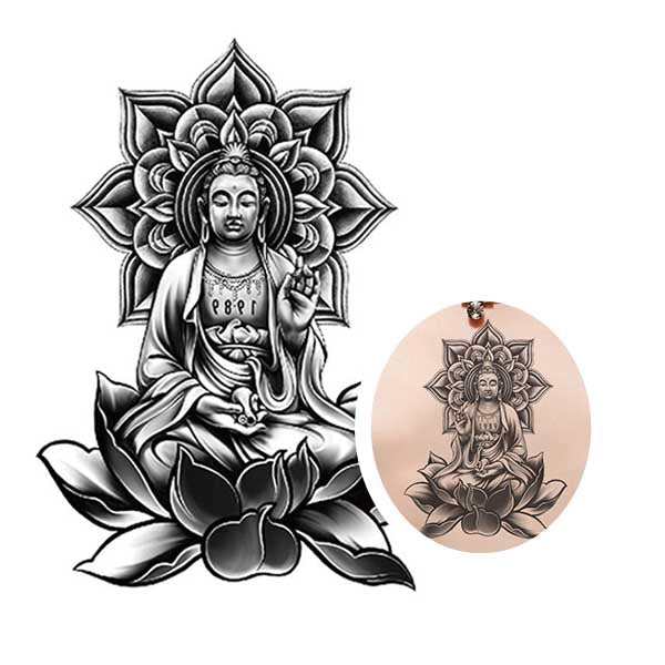 Tatouage-Bouddha-Lotus