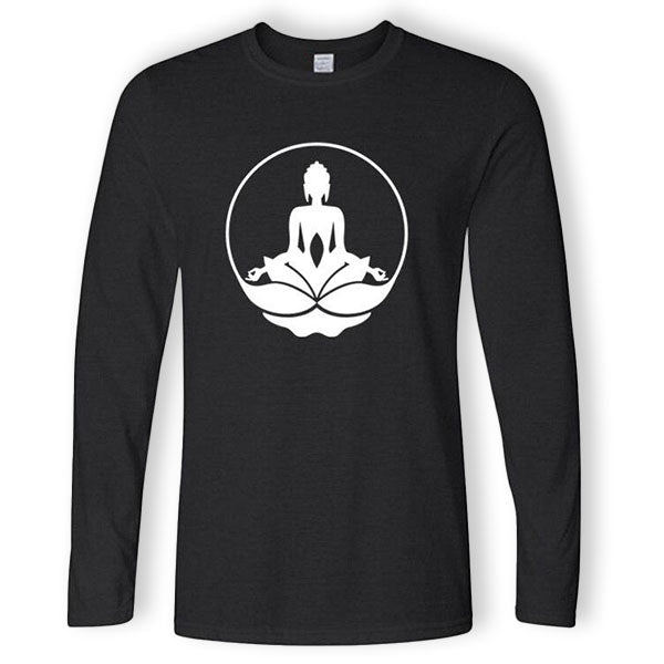    Tee-Shirt-Bouddhiste-Noir-et-Blanc