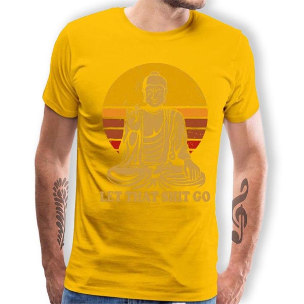    Tee-Shirt-Jaune-Bouddha