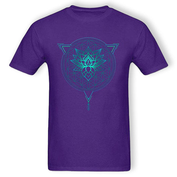    Tee-Shirt-Violet-Mandala-et-Lotus