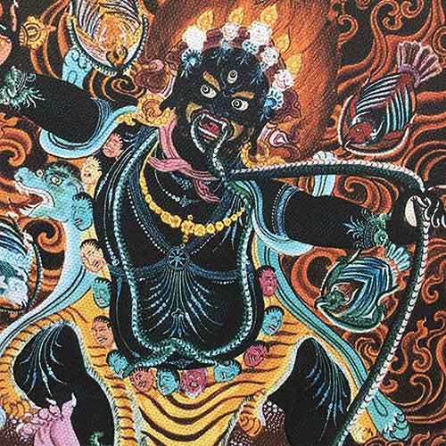 Toile-Thangka-Personnage-Bouddhiste-Vajrapani