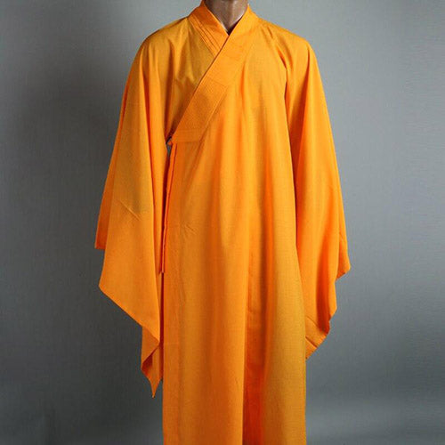 Vêtement-Moine-Bouddhiste-Orange-Achat