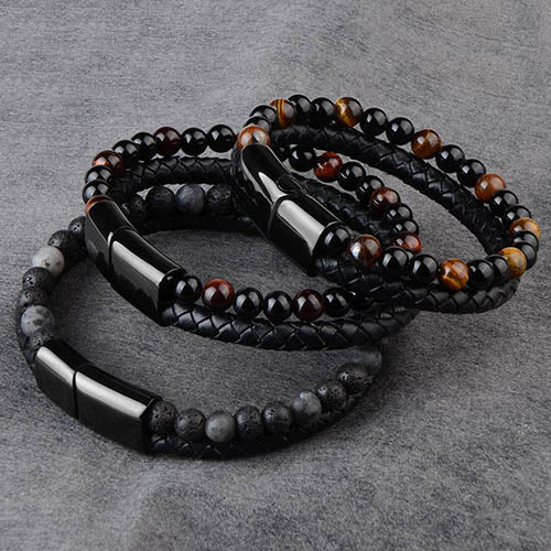 bracelet-bouddhiste-zen-meditation-cuir-tresse-pierres-naturelles