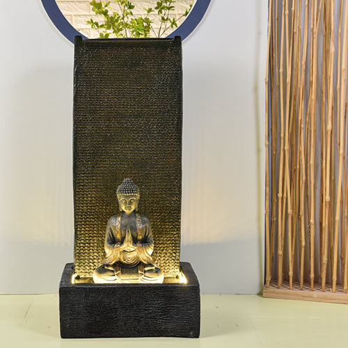   fontaine-grande-taille-mur-eau-et-statue-bouddha