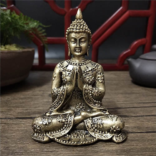 statue-bouddha-femme-couleur-argent-resine-naturelle